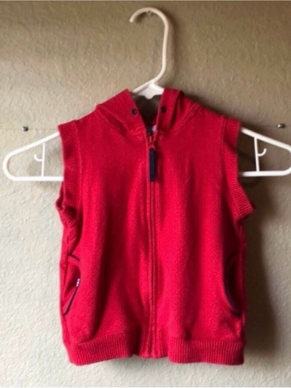 Carter’s Jacket Girls Red Y2K Sleeveless Full Zip Casual Hoodie Jacket Girls 4T